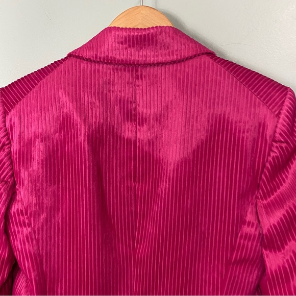 Veronica Beard Gaya Dickey Jacket‎ Blazer Pink Velvet Corduroy Size 2 - Picture 9 of 10